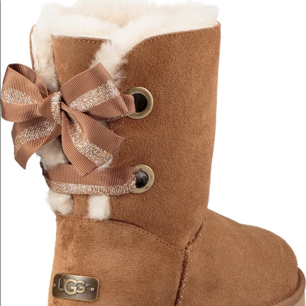 Customizable Bailey Bow Genuine Shearling Bootie